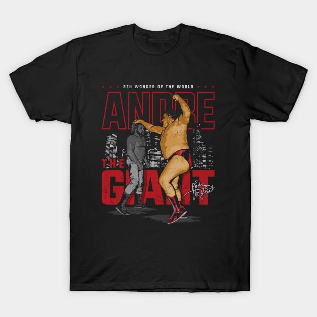 Andre The Giant Skyline T-Shirt by MunMun_Design